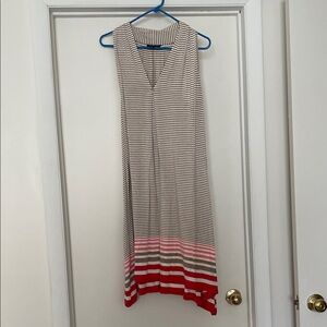 Max Edition Beige and White Striped Dress